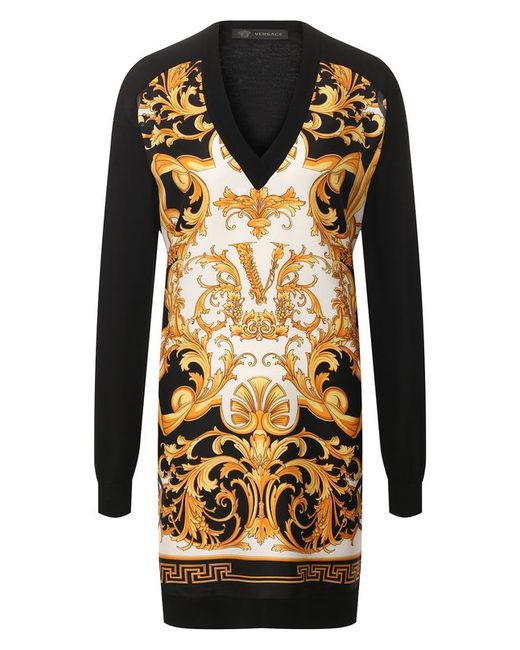 Versace Пуловер из смеси шелка и хлопка
