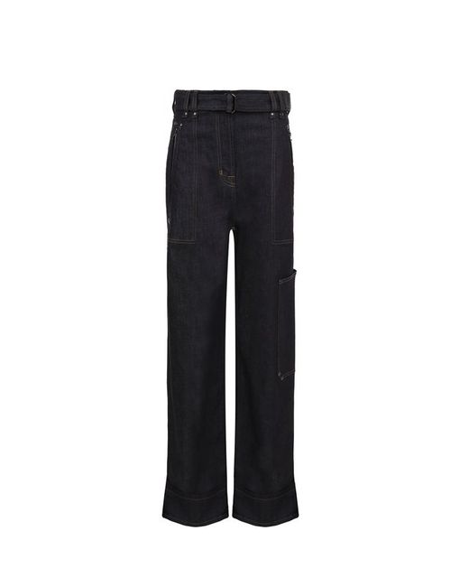 Tom Ford Расклешенные джинсы с контрастной прострочкой и поясом