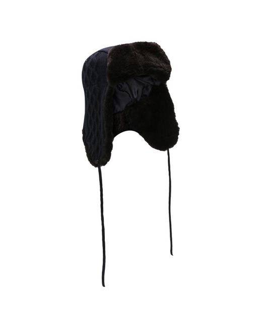 Andrea Campagna Шерстяная шапка-ушанка с меховой подкладкой