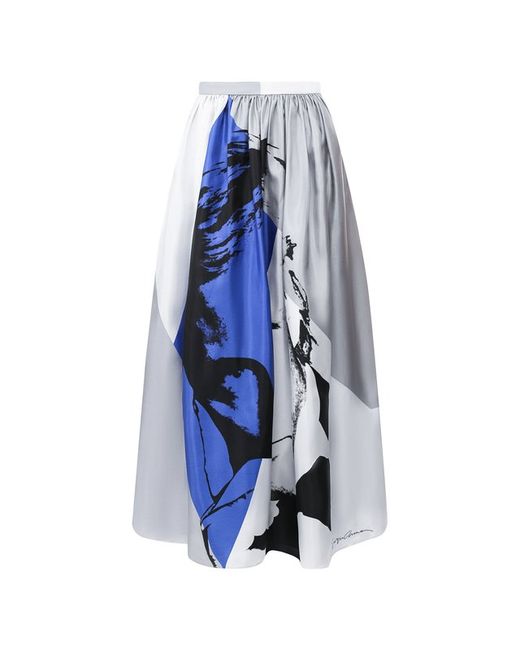 Giorgio Armani Шелковая юбка-миди с принтом