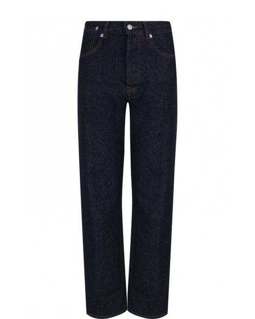 Dries Van Noten Однотонные джинсы с контрастной прострочкой