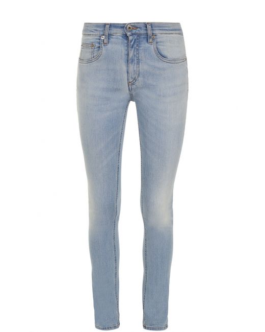 Roberto Cavalli Укороченные джинсы-скинни с потертостями