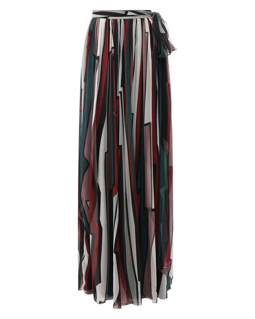 Zuhair Murad Шелковая юбка-макси с принтом