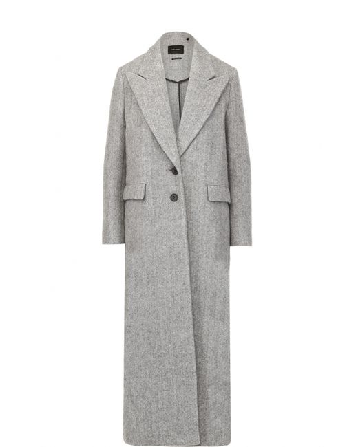 Isabel Marant Удлиненное шерстяное пальто на двух пуговицах