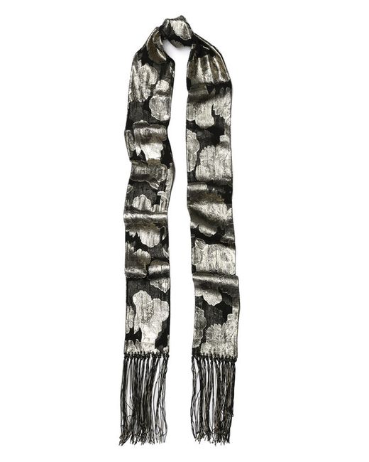 Saint Laurent Шелковый шарф с бахромой