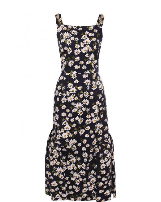 Mother Of Pearl Хлопковое платье-миди с цветочным принтом