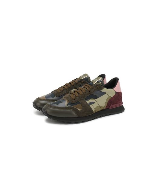 Valentino Комбинированные кроссовки Garavani Rockrunner Camouflage