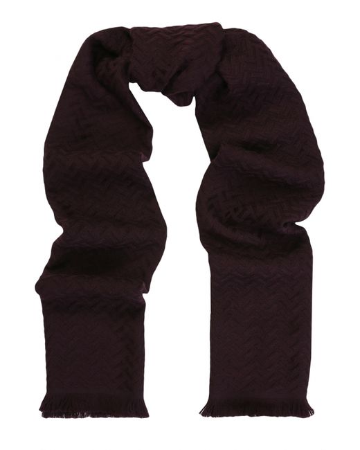 Canali Шерстяной шарф с необработанным краем
