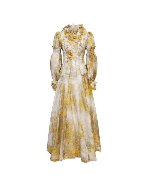 Zimmermann Платье из льна и шелка