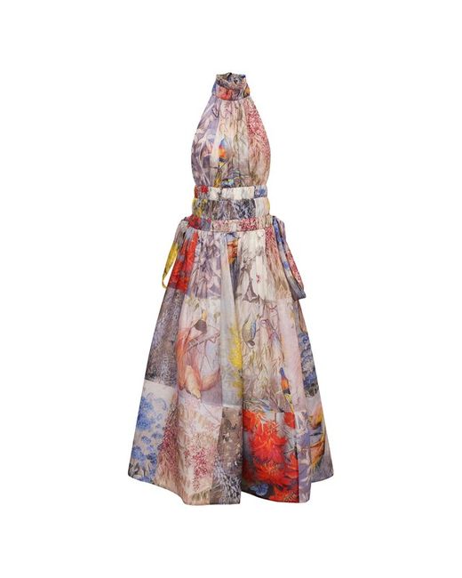 Zimmermann Платье из льна и шелка