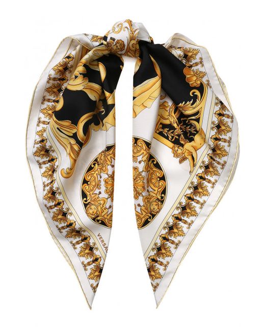 Versace Шелковый платок с принтом