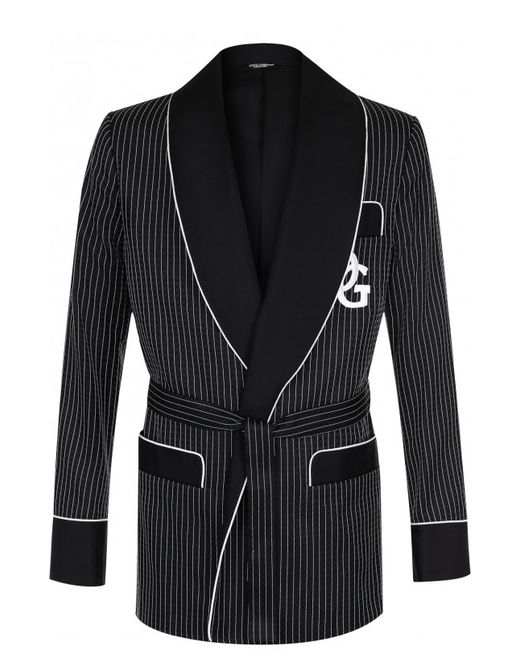Dolce & Gabbana Однобортный пиджак с поясом и шалевыми лацканами