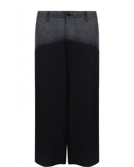 Yohji Yamamoto Укороченные льняные брюки