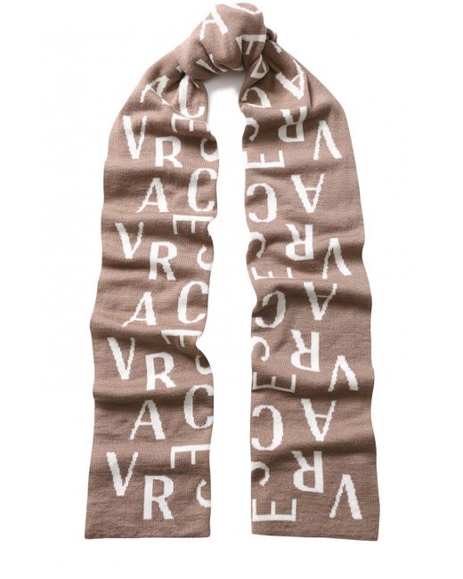 Versace Шерстяной шарф с принтом