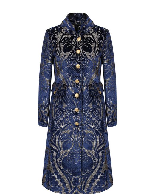 Dolce & Gabbana Приталенное пальто с принтом