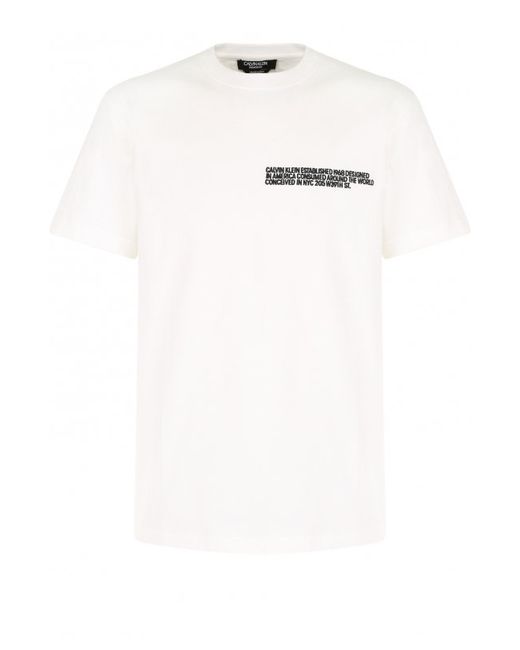 Calvin Klein 205W39Nyc Хлопковая футболка с круглым вырезом
