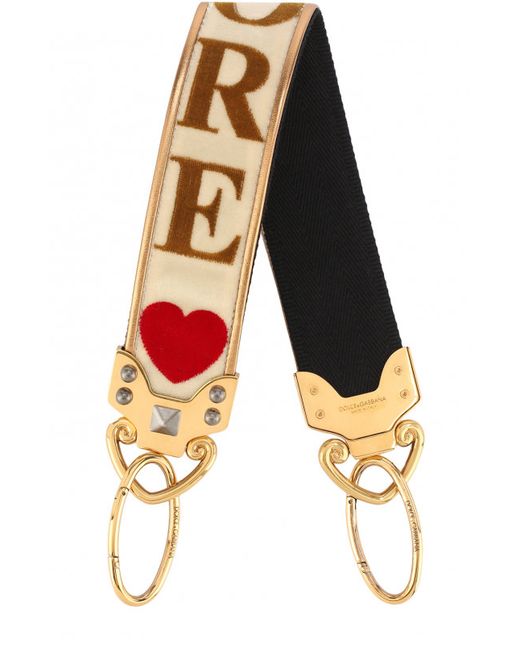 Dolce & Gabbana Ремень для сумки с вышивкой