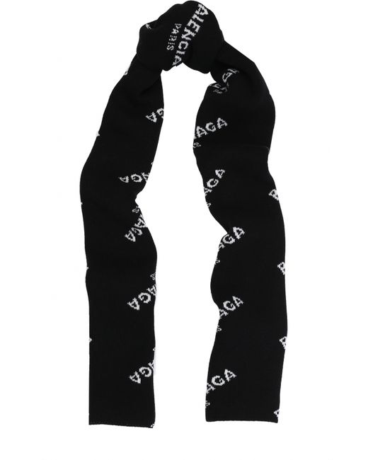 Balenciaga Шерстяной шарф с надписями