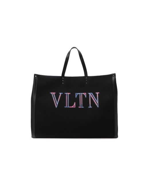Valentino Текстильная сумка-шопер NEON VLTN