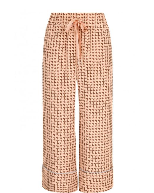 Bally Укороченные шелковые брюки с пижамном стиле