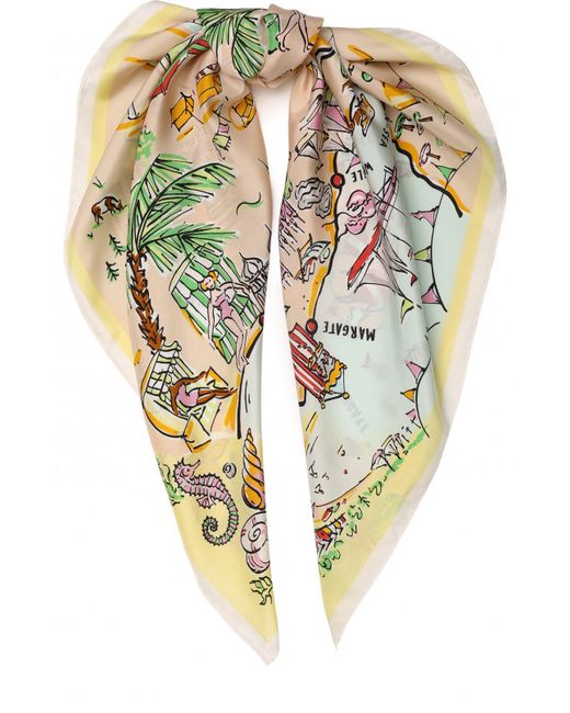 Burberry Шелковый платок с принтом Seaside