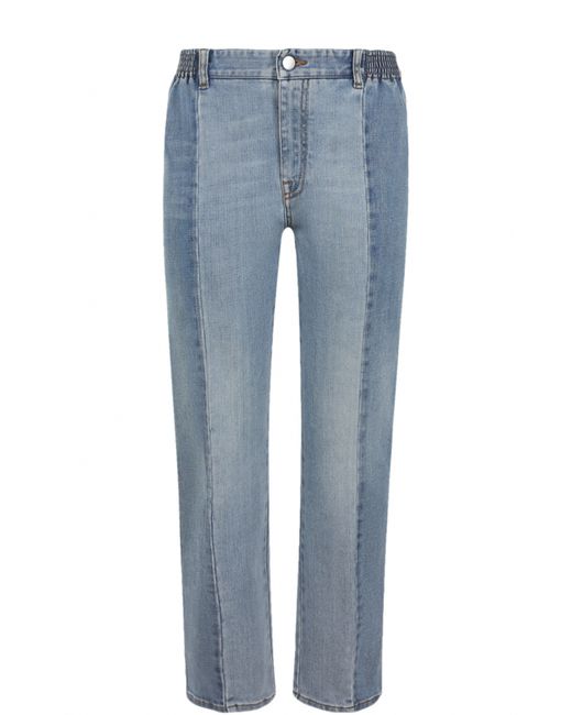 Stella Mccartney Укороченные джинсы прямого кроя с потертостями