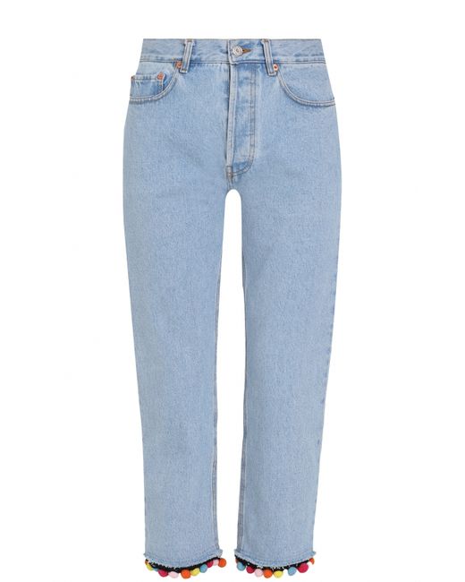 Forte Couture Укороченные джинсы прямого кроя с отделкой