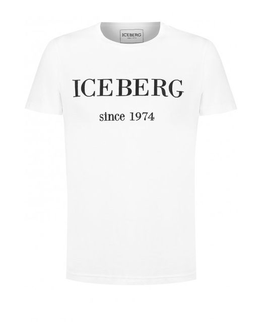 Iceberg Хлопковая футболка с принтом