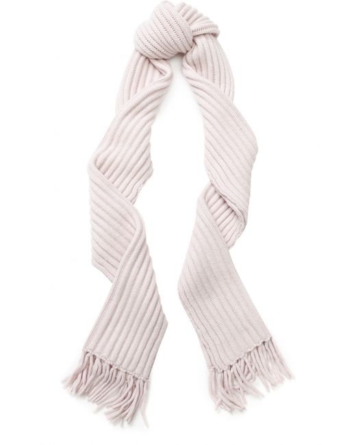 Tegin Кашемировый шарф фактурной вязки с бахромой
