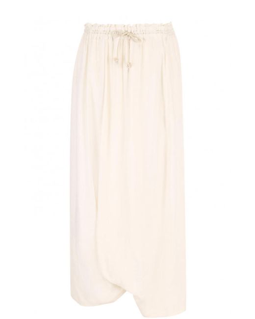 Yohji Yamamoto Однотонная юбка-миди с эластичным поясом