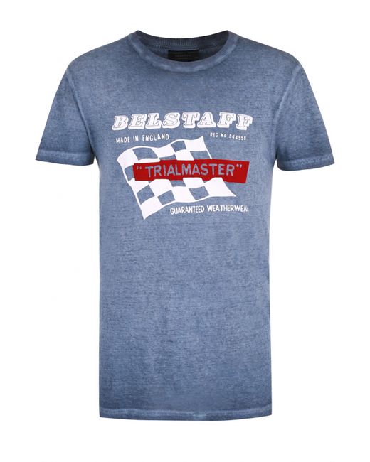 Belstaff Хлопковая футболка с принтом