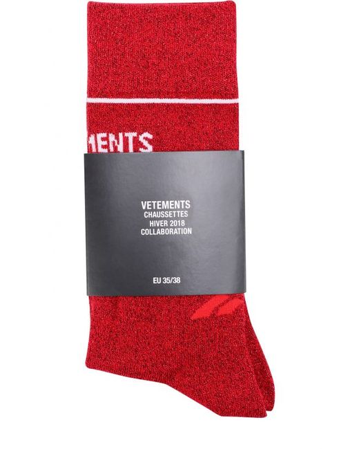 Vetements Однотонные носки с логотипом бренда