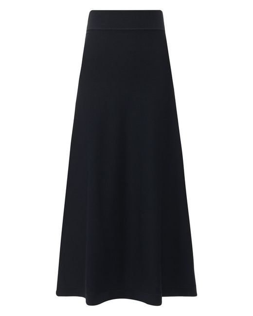 Sonia Rykiel Однотонная юбка-миди из смеси шерсти и хлопка