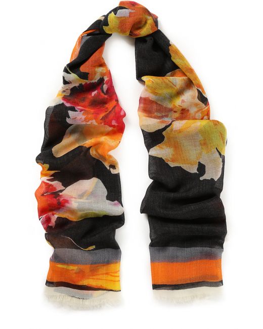 Lanvin Кашемировый шарф с принтом