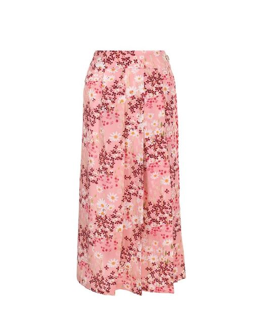 Mother Of Pearl Шелковая юбка-миди с цветочным принтом