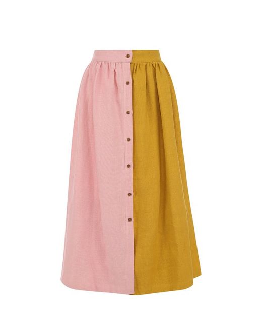Tata Naka Хлопковая юбка-миди с широким поясом