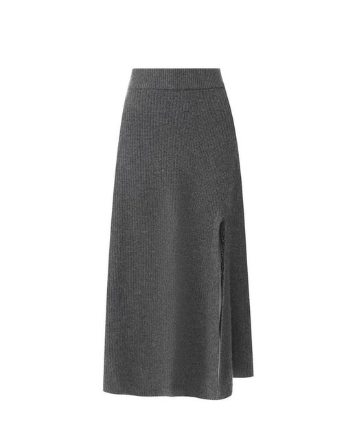 Altuzarra Кашемировая юбка с высоким разрезом