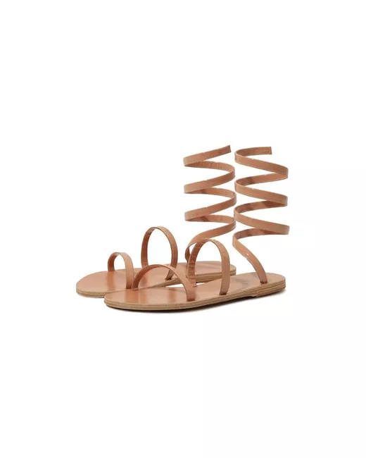 Ancient Greek Sandals Кожаные сандалии Patent