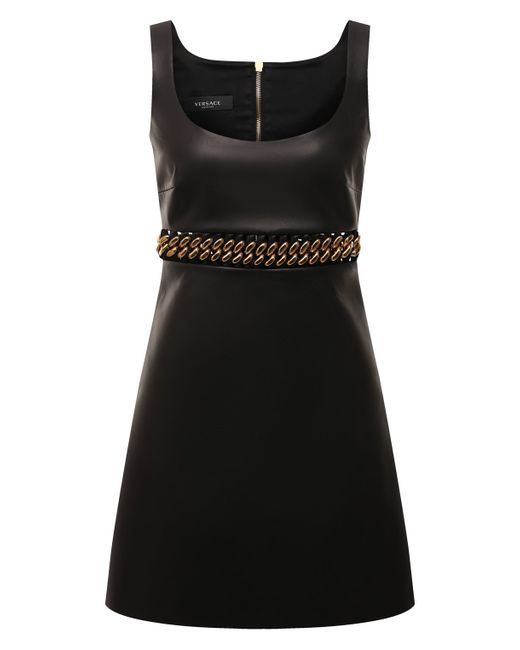 Versace Кожаное платье