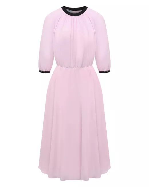 Prada Шелковое платье с отделкой пайетками