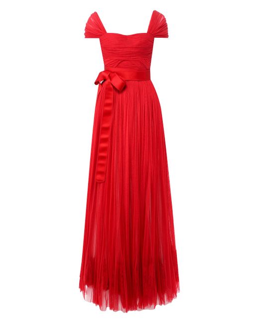 Dolce & Gabbana Шелковое платье-макси с поясом