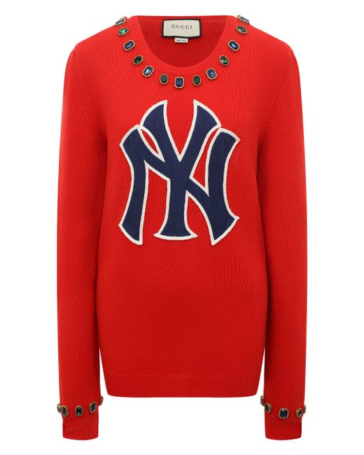 Gucci Шерстяной пуловер x NY Yankees