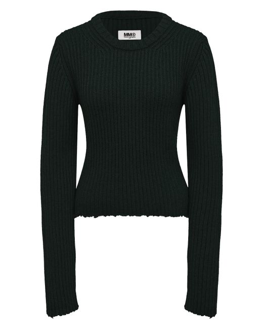 MM6 by Maison Margiela Пуловер из хлопка и шерсти
