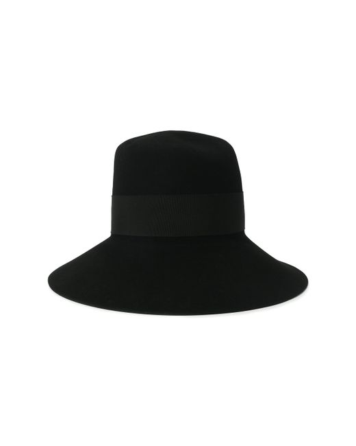 Saint Laurent Фетровая шляпа с лентой