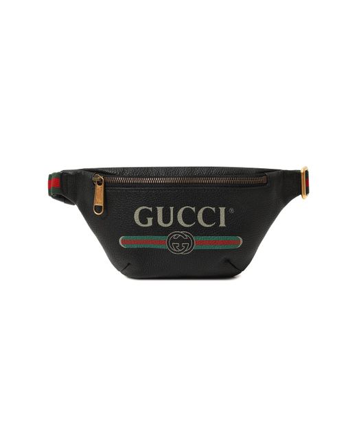 Gucci Кожаная поясная сумка Print small