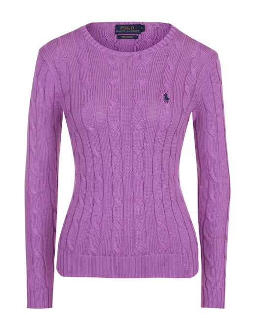 Polo Ralph Lauren Приталенный вязаный пуловер с вышитым логотипом бренда