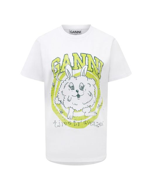 Ganni Хлопковая футболка