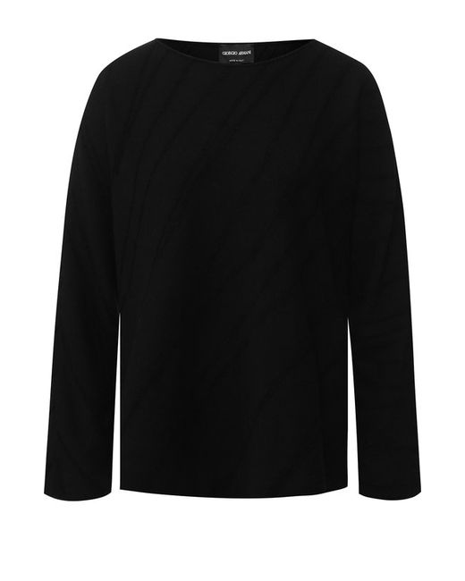 Giorgio Armani Шерстяной пуловер фактурной вязки