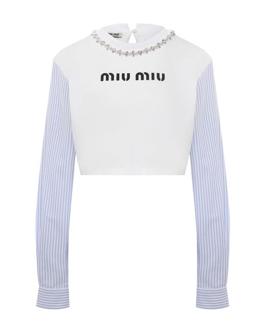 Miu Miu Хлопковый пуловер
