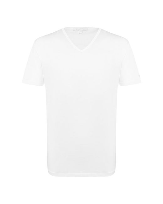 Ermenegildo Zegna Хлопковая футболка с V-образным вырезом